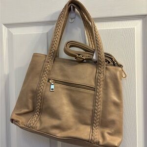 Elegant Tan Leather Hand Bag